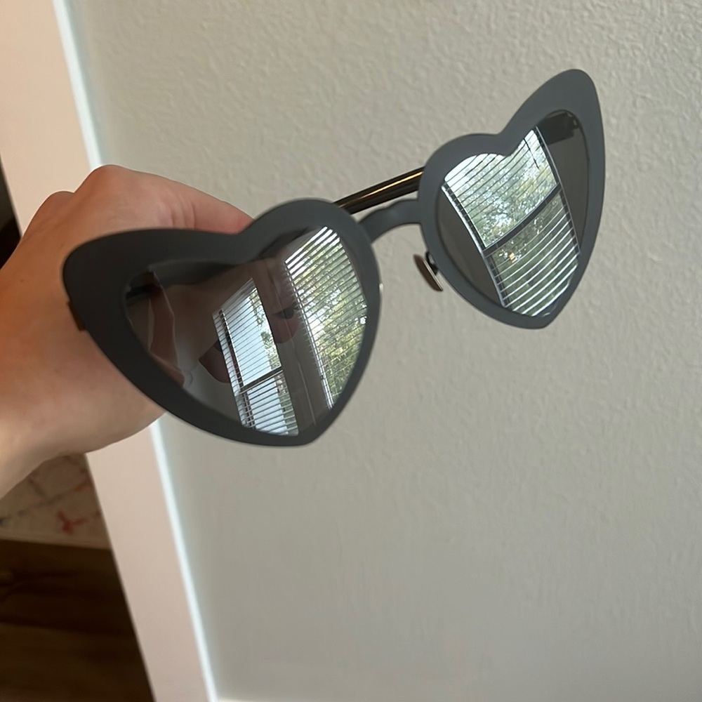 Saint Laurent Lou Lou Oversized Heart Sunglasses